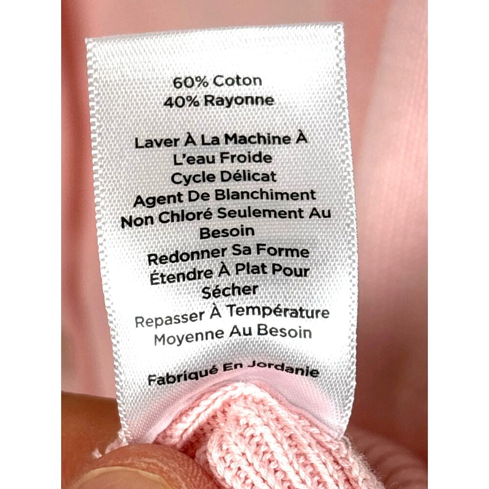 Talbots Womens 2X Plus Light Pink Button Up Lightweight Knit Cardigan Sweater - Picture 5 of 5